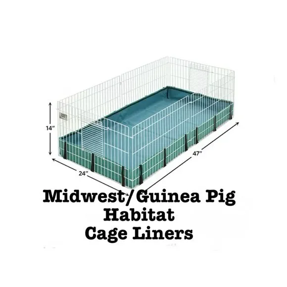 Guinea Pig Small Animal Cage Liner Fleece New Midwest 24” x47” Sky Stars Blue - Picture 4 of 4